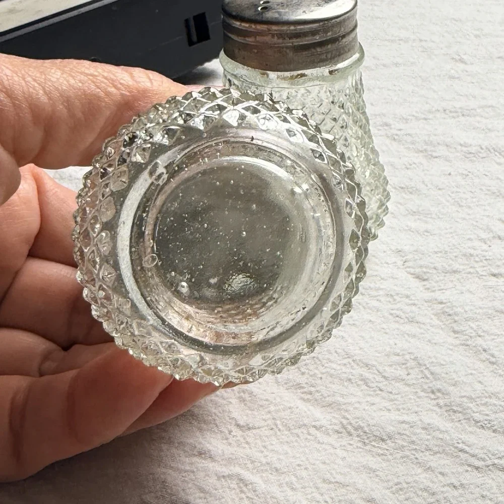 Clear Glass Salt & Pepper Shakers 2.75